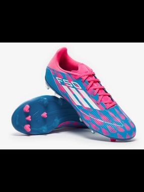 adidas F50 League Soccer Cleats Solar Blue & Solar Pink Size Womens 11, Mens 10